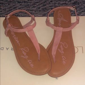 Blush colored sandals